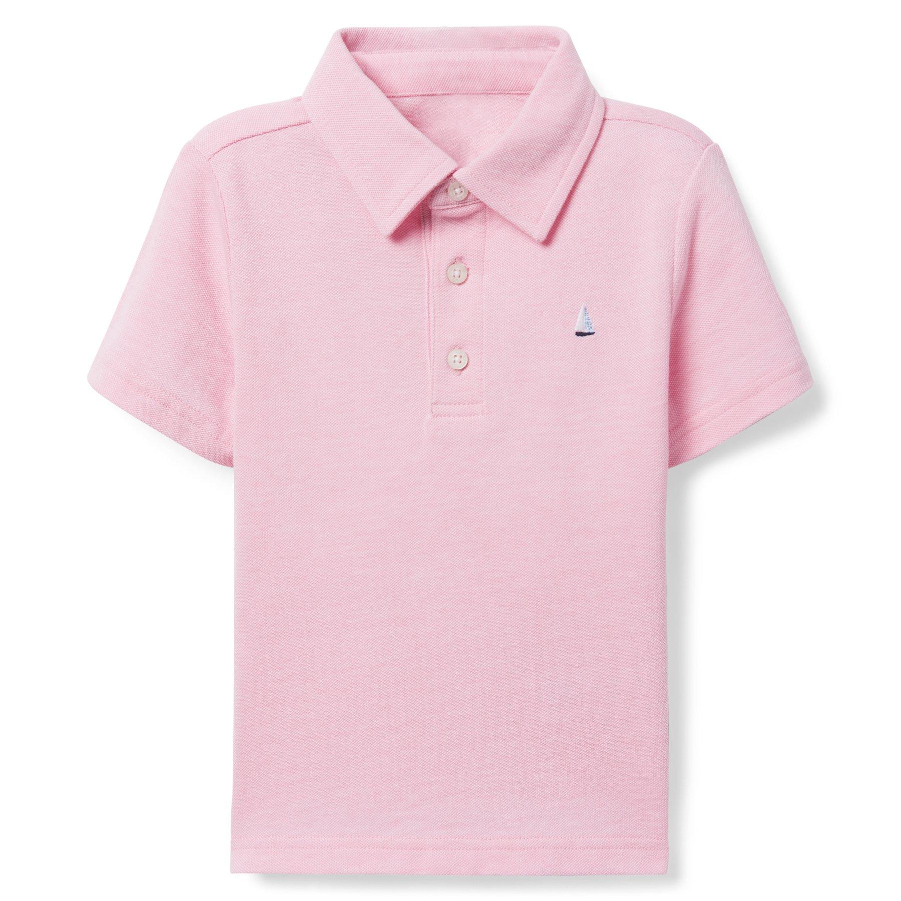 Janie And Jack Girl's Embroidered Pique Polo